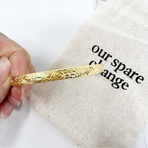 OUR SPARE CHANGE FILIGREE ADJUSTABLE BRACELET CUFF NEW